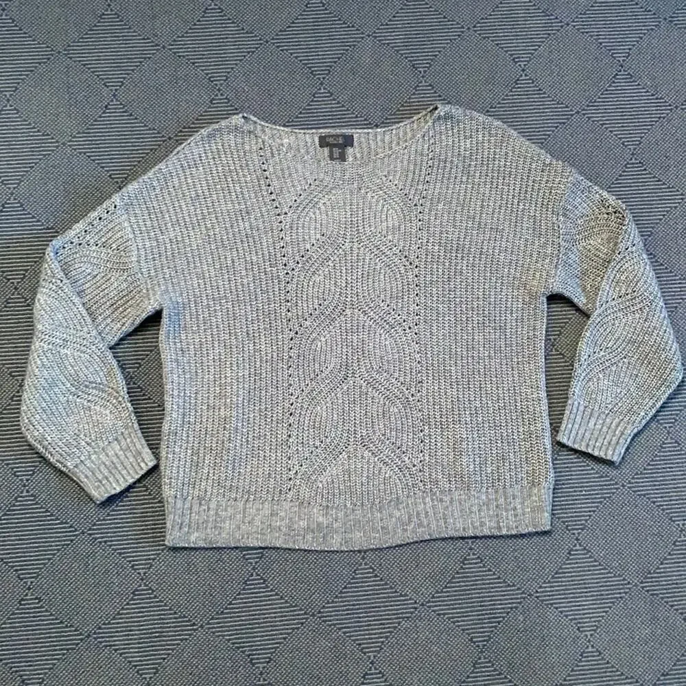 RACHEL Rachel Roy Sweater Cable Knit Sweater in Blue Size XL (Women's)